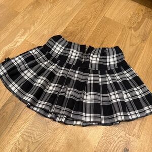 Tripp NYC Black and White Plaid Skirt